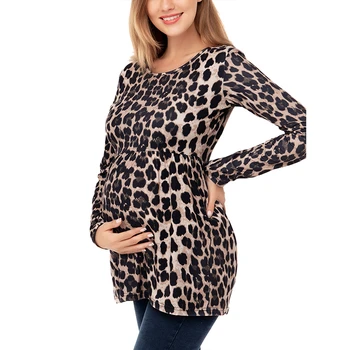 Liber Tunică Maternitate Topuri Plus Dimensiune Sarcinii Bluza cu Maneca Lunga Volane tricou Maternitate Haine Gravide Femei Îmbrăcăminte