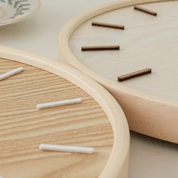 Stil japonez de uz casnic mut ceas de perete camera de zi dormitor modern simple, decorative, ceasuri de perete din lemn cuarț ceas rotund