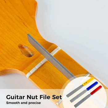 Bass Fișier Nut Set, Oțel Carbon Chitara Fret Fișier, Chitara Repararea Și Instrument Modificarea Instrumente Pentru Chitare
