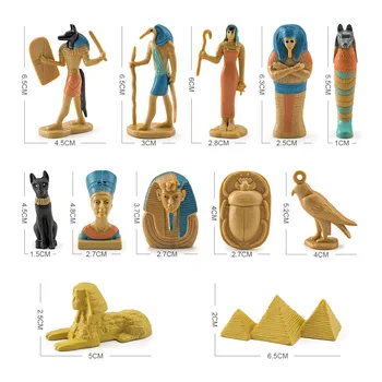 Antic Egiptean Model în Miniatură Figurina Mitul Reginei Faraon Piramida Mami Sfinxul Cifrele de Acțiune Ornamente Jucarii pentru Copii
