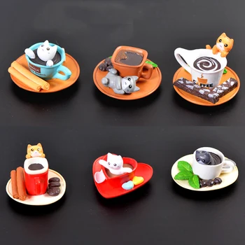 Drăguț Sushi Desert Cat Figurine Model Animal Home Decor de Basm în Miniatură Grădină Accesorii Decor Modern Bonsai PVC Ornament