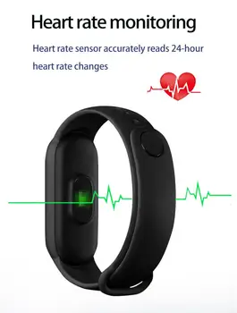 YBA119 Smart Band Bluetooth Fitness Brățară bărbați femei Tracker Sport Band Pedometru, monitor de ritm cardiac