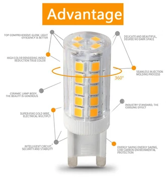 2022 noi cu led-uri g9 Strălucitoare G9 led lampă AC220V 5W 7W 9W Ceramice SMD2835 LED-uri Bec Alb Cald/Rece lumina Reflectoarelor înlocui lumina cu Halogen