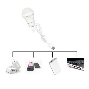 Portabil în aer liber Camping de Urgență de Joasă Tensiune Bec LED Conexiune USB 5V Putere Mobil Bec în aer liber, Bec Citit Bec