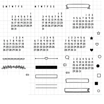 2021 Calendar Nou Program Limpede Transparent Silicon Ștampila/Sigiliul pentru DIY Scrapbooking/album foto Decorative timbru clar