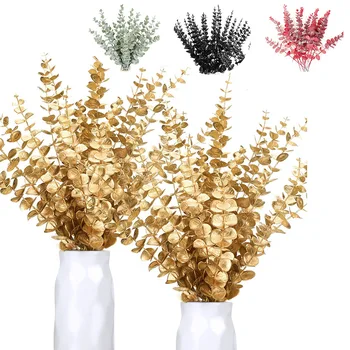 3pcs Eucalipt Tulpini Artificiale Frunze de Eucalipt Decor de Verdeață artificială Ramuri de Frunze pentru a Căsătorit Parti Decor Decor Acasă