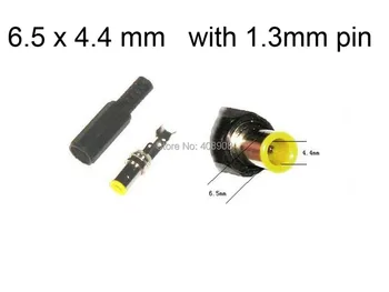 250pcs x 6.5 mm x 4.4 mm cu 1,3 mm Pin de Alimentare DC Conector încărcător de Plastic adaptor dc 6.5 x 4.4 mm jack dc cu 1,3 mm sfat
