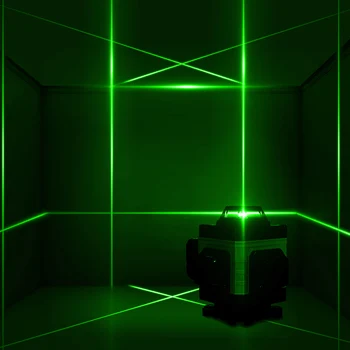 Laser de Nivel 16 Linii de 4D de Auto-Nivelare Orizontală 360 Verde Fascicul Laser Linie Orizontală pe Verticală Linii Încrucișate în Interior cu Trepied