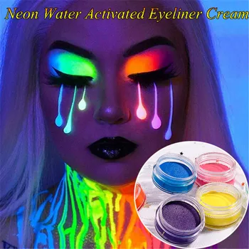 Apa Activată Vibrante Fata Si Corp Vopsea Non-Toxic Machiaj Profesional Pigment Negru Lumina UV Reactive Strălucire În Întuneric Dermatograf