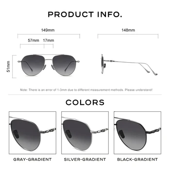 CAPONI Titan ochelari de Soare Pentru Barbati Brand Clasic Design Gradient Polarizat Ochelari de Soare Anti Raze UV Epocă Ochelari de CP52001