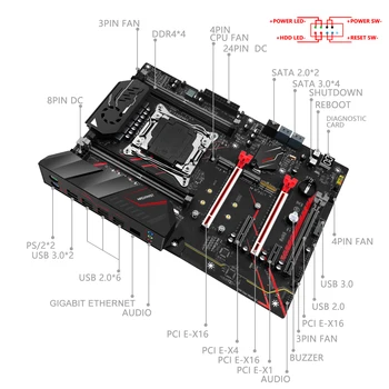 MAȘINIST MR9A PRO Placa de baza Combo kit Xeon E5 2673 V3 CPU LAG 2011-3 DDR4 16GB RAM 2133mhz WiFi NVME M. 2 cu Patru Canale