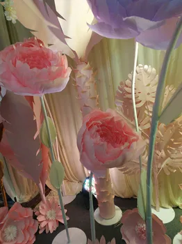 Gigant De Flori De Hârtie Mare Floare Bujor Cap Acasă Decorare Nunta De Flori Recuzită Fotografie De Fundal Decorare Perete Meserii