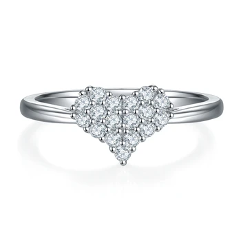 Vinregem Argint 925 Trece Testul Nunta de Diamant de Logodna Moissanite Inel pentru Femei Dragoste Cadou Dropshipping