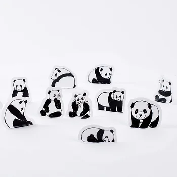 45 Buc /Pachet Animale Drăguț Panda Decoratiuni Adezive Autocolante Diy Autocolante De Desene Animate Jurnalul Autocolant Album Papetărie Autocolante