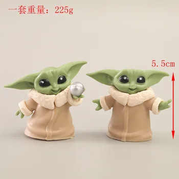 Disney Star Wars Maestru Jucărie Copil Yoda, Darth PVC Figura de Acțiune Anime Cifrele de Colectare Papusa Mini Model de Jucărie pentru Copii 6Piece