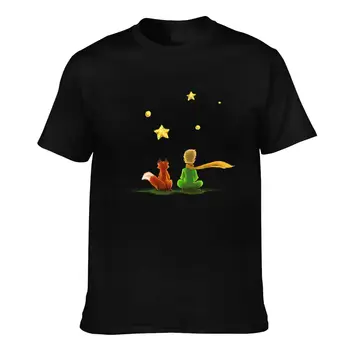 Micul Print T Shirt Le Petit Prince Uita la Stele de Plaja T-Shirt cu Maneci Scurte Tipărite 100 Bumbac Tricou