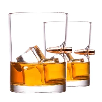 270ml Creative Pahar de Whisky cu Glonț Rom Bar Cupa de Cristal Împânzit Focos Vodca Pahare Neobișnuit de Mare Halbă de Bere de Băut