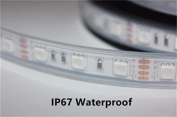 Benzi cu LED-uri 5050 DC12V 60LEDs/m 5m/lot Flexibil de Lumină LED RGB 5050 LED Strip IP20 65 67 rezistent la apa si non-waterproof