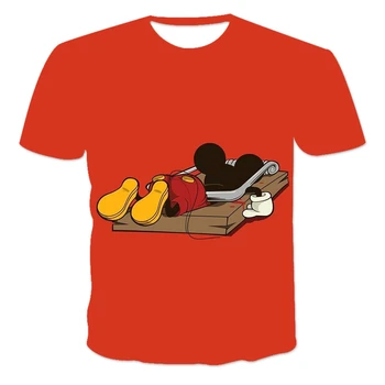Disney Mickey Mouse 3D Imprimat Tricouri Bărbați, Femei, Băieți și Fete Cool Streetwear Desene animate Anime Tricouri