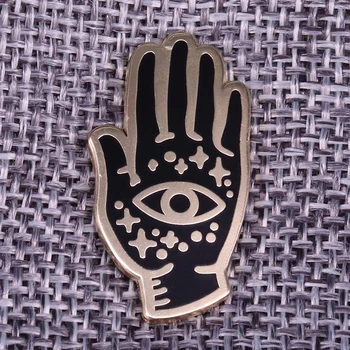Spiritul De Palmier Ochi Hamsa Mână Pin Simboluri Spirituale Yoga Meditație Amuleta Norocului Brosa Insigna