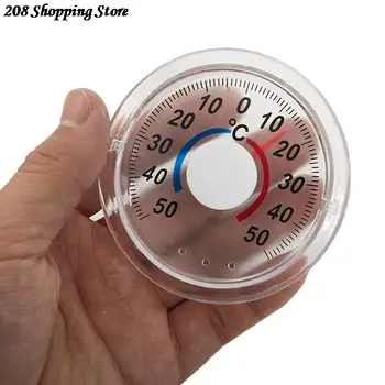 -50°C~50°C Rotund din Plastic pentru Uși și Ferestre Termometru Tip Pointer Frig și Căldură Ceas