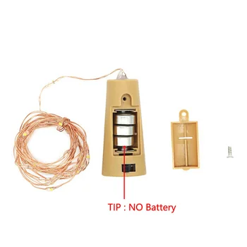1X include baterie 2M 1M CONDUS Sârmă de Cupru Șir Lumina cu Dop de Sticlă de Sticlă Decor de Crăciun șir de lumini