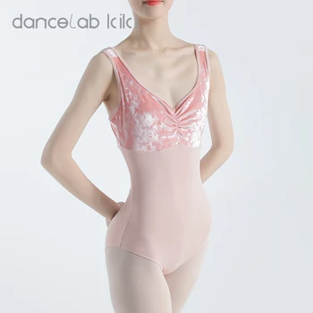 Balet-Dans Tricou Femei Practică Haine De Catifea Cusut-O Bucată De Înaltă Calitate Pentru Adulți Costume Gimnastica