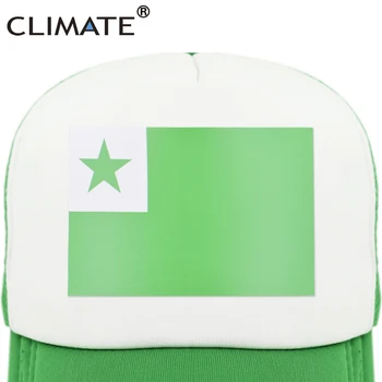CLIMA Esperanto Verde Plasă Capac Pălărie Nouă răcoroase de Vară Șapcă de Camionagiu Verde Esperanto Capac Rece cu Capac Sport pentru Barbati Femei Esperantisto