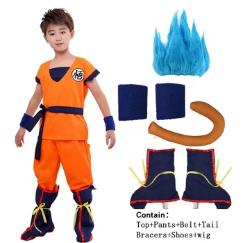 Nouă Vacanță De Crăciun Pentru Adulți Copii Băiat Z Goku Cu Shose Centura Cosplay Costum De Halloween Rochie De Petrecere