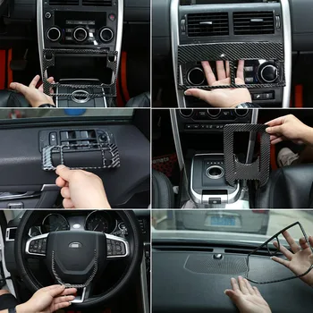 Pentru Land Rover Discovery Sport-2019 Interiorul Masinii Reale Fibra De Carbon(Moale) De Control Central Autocolant Decorativ Accesorii Auto