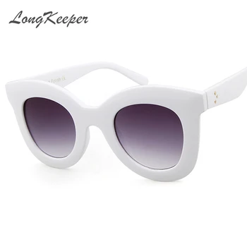 LongKeeper 2020 Piața de Moda ochelari de Soare Femei Ochi de Pisica Brand de Lux de Mare și Negru, Ochelari de Soare Femei Lunetă Femme Oculos 5690M