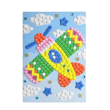 Copii de Mână Inserați codul Pictura Cristal de Diamant Mozaic Grădiniță DIY Diamant Pictura Face Pachet de Materiale Părinte-Copil Jucărie