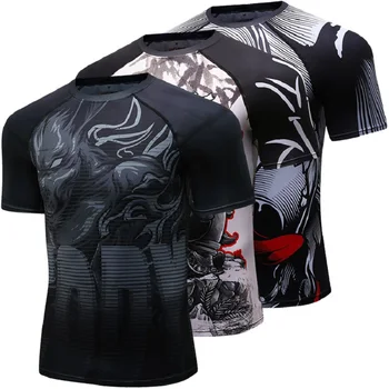 2022 Designer Tricou Personaliza Casual de Compresie Musculară bjj, MMA Rashguard Men Sport Sală de Fitness Bărbați Box tricou