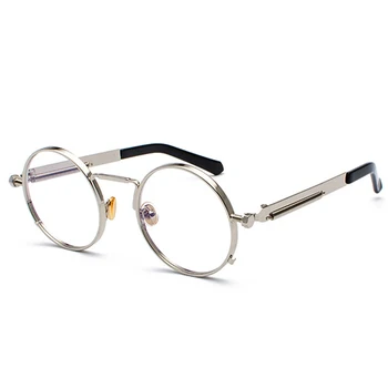 Peekaboo epocă steampunk ochelari de oameni rotunde de aur de moda retro rotund cerc de metal rama de ochelari cadru pentru femei unisex