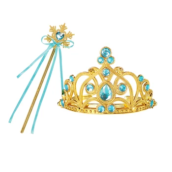 Fete Elsa Accesorii Fete Printesa Set De Accesorii Petrecere Copii Cosplay Regina Baghetă Magică Tiara Coroana De Păr