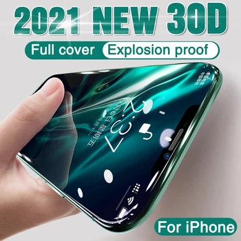 30D Complet Capacul din Sticla Temperata Pentru iphone 11 12 PRO XS MAX X XR Ecran Protector pentru iphone 12 Mini 7 6S 8 PLUS de Sticlă de Protecție de Film
