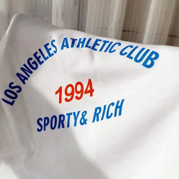 Los Angeles Athletic Club Femei Vintage Grafic Jachete Albe, Largi, Din Bumbac Gros Toamna Pulover Crewneck Epocă Jumperi