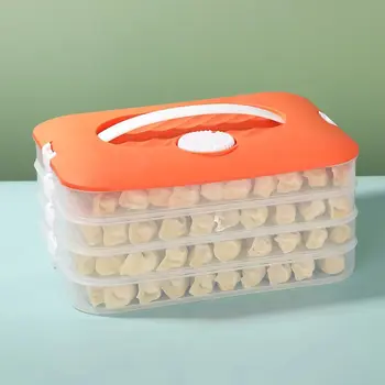 Congelate Aluat Cutie de Depozitare Frigider Găluște Organizator Containere Multi-strat Jiaozi Ravioli Găluște Cutie de Depozitare a Alimentelor Container