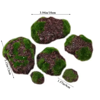 6 buc/Pachet Natura Artificială a Plantelor Fals Rock Spumă Verde Mușchi de Piatră DIY Micro Peisaj Garden Decor