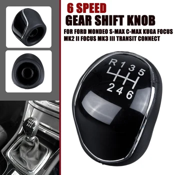5/6 Viteze Stick Buton Capul Manetei din piele Adaptor Auto de Înlocuire pentru Ford Mondeo IV Focus MK2 MK3 C-MAX Kuga Accesorii Auto