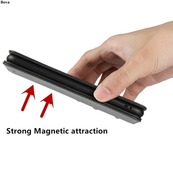 Caz din piele Pentru Sony Xperia XZ3 XZ2 Compact Flip caz titularul cardului Toc atracție Magnetică cover Portofel Caz