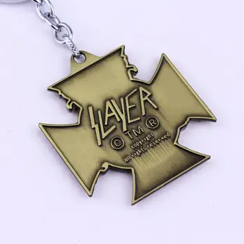 MQCHUN Muzica Trupei Slayer Brelocuri Moda American Viteza de Metal Rock Trupa Slayer Logo-ul breloc Breloc Chaveiro Titular Cheie