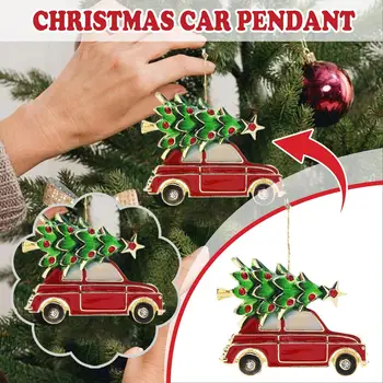 Anul Nou 2023 Masina De Crăciun Pandantive Din Lemn Xmas Copac Agățat Ornamente Diy Artizanat Din Lemn Pentru Copii Cadouri De Craciun Decoratiuni Pentru A0i5
