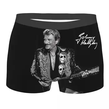 Moda De Sex Masculin Johnny Hallyday Lenjerie Franceză Cântăreț De Muzică Rock Boxeri Soft Pantaloni Scurți, Chiloți Chiloți