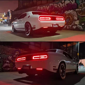 IJDM Pentru-2019 Dodge Challenger Optic 3D Stil LED Roșu Bara Spate Reflector Lumini, Frana spate, Lumini de Ceață Spate Lumini