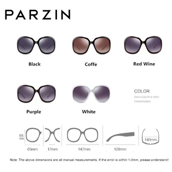 PARZIN ochelari de Soare pentru Femei Brand Designer de Elegant Cadru Mare Polarizate de sex Feminin de Ochelari de Soare UV 400 Doamnelor Nuante Cu Caz