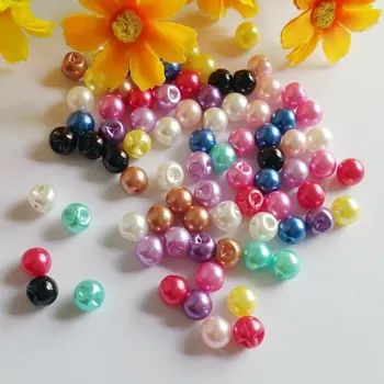 100buc/lot 8mm Amestecat 12 culoare imitație perla butoane pentru cusut manual vrac butoane accesorii de Cusut nasturi decorativi