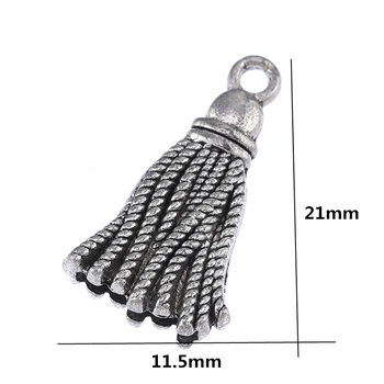 JUYA 20buc/lot 21x11.5mm Metal Ciucure Farmece Forma Pandantiv Bijuterii Pentru Bratara Cercei Bijuterii Diy Handmake Accesorii