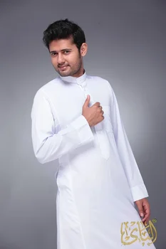 Haine Islamice Bărbați Lungime Maneca Lunga Vrac Bărbați Musulmani Din Arabia Saudită, Pakistan Kurta Musulman Costume Musulman Rochie Caftan Echipa