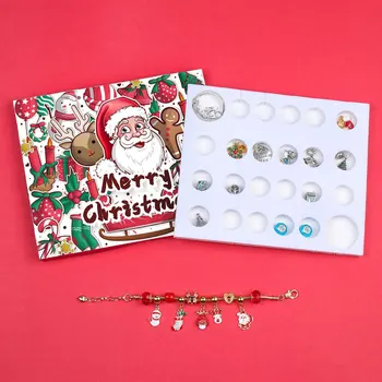 Bratara set Numărătoarea inversă de Crăciun Calendar cu 22 de Accesorii Bijuterii și 2 Brățări Seturi de Bijuterii de Crăciun Face